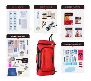 Elite Bug Out Bag, Rolling Bag